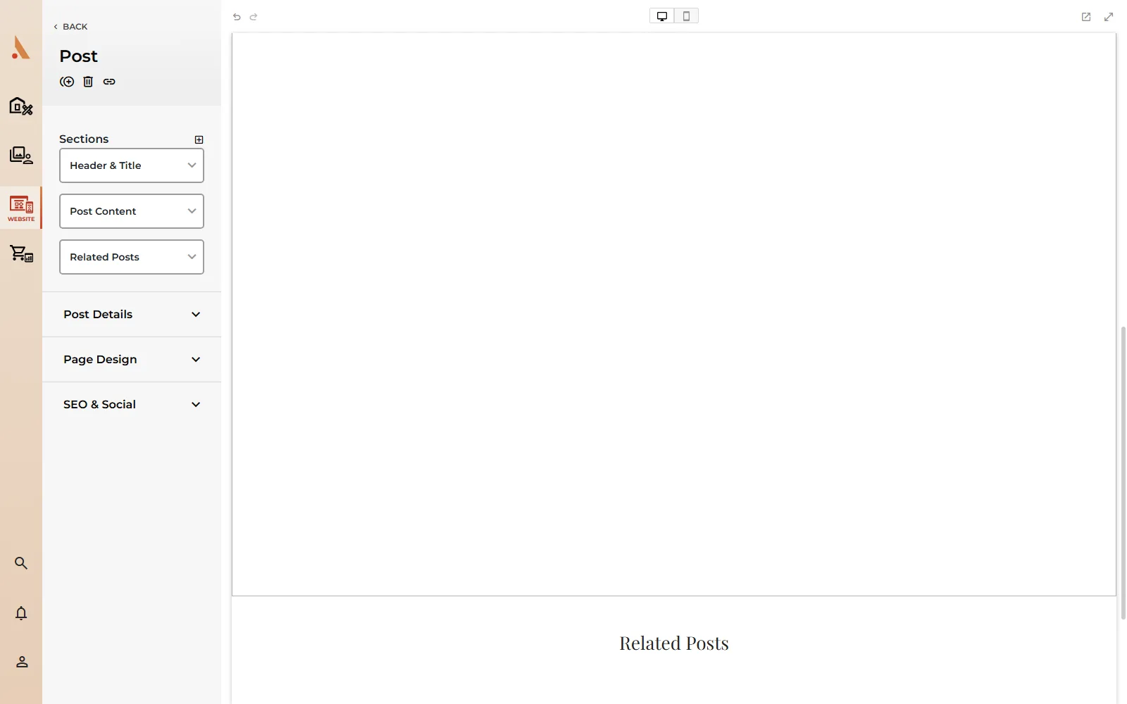 The post editor sidebar with Save and Cancel