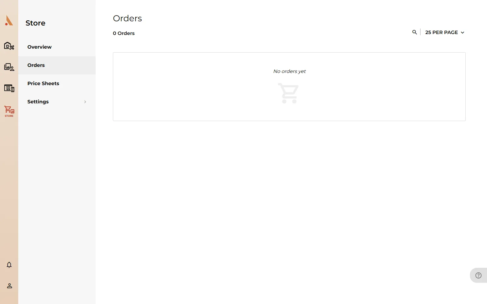 The Store Orders list showing several orders with different types and statuses